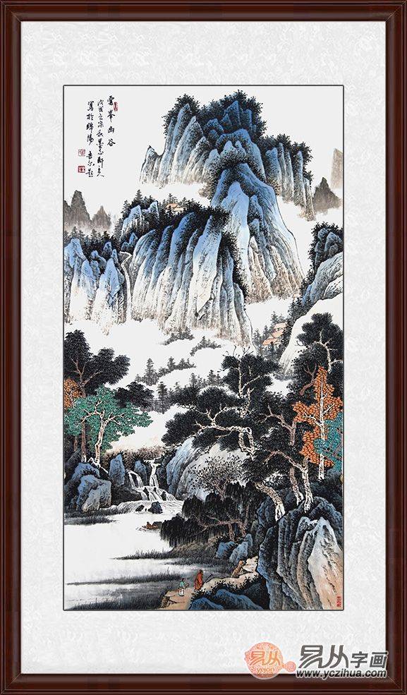 家居装饰挂画山水画 山青水秀 清新脱俗的美景给你