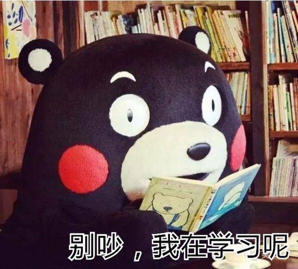 熊本熊关于学习的表情包:我爱学习,学习使我快乐