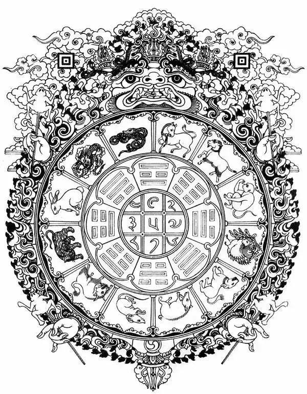 梵林文化-九宫八卦牌上的青蛙
