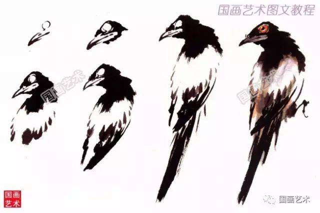 图文教程:一学就会画写意喜鹊