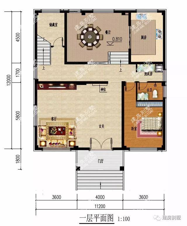 开间11米左右的两层自建房,老家的房子就要建漂亮和实用