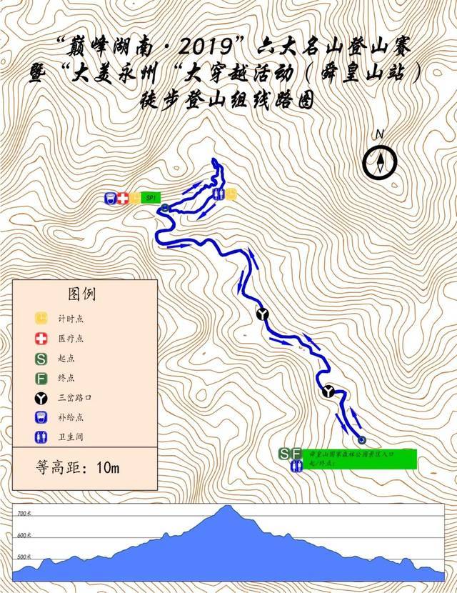 舜皇山国家森林公园正大门景区广场(起点)→小坳→老山界→大坳