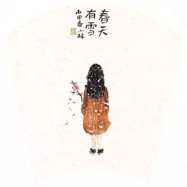 女生不好画,可以画个背影