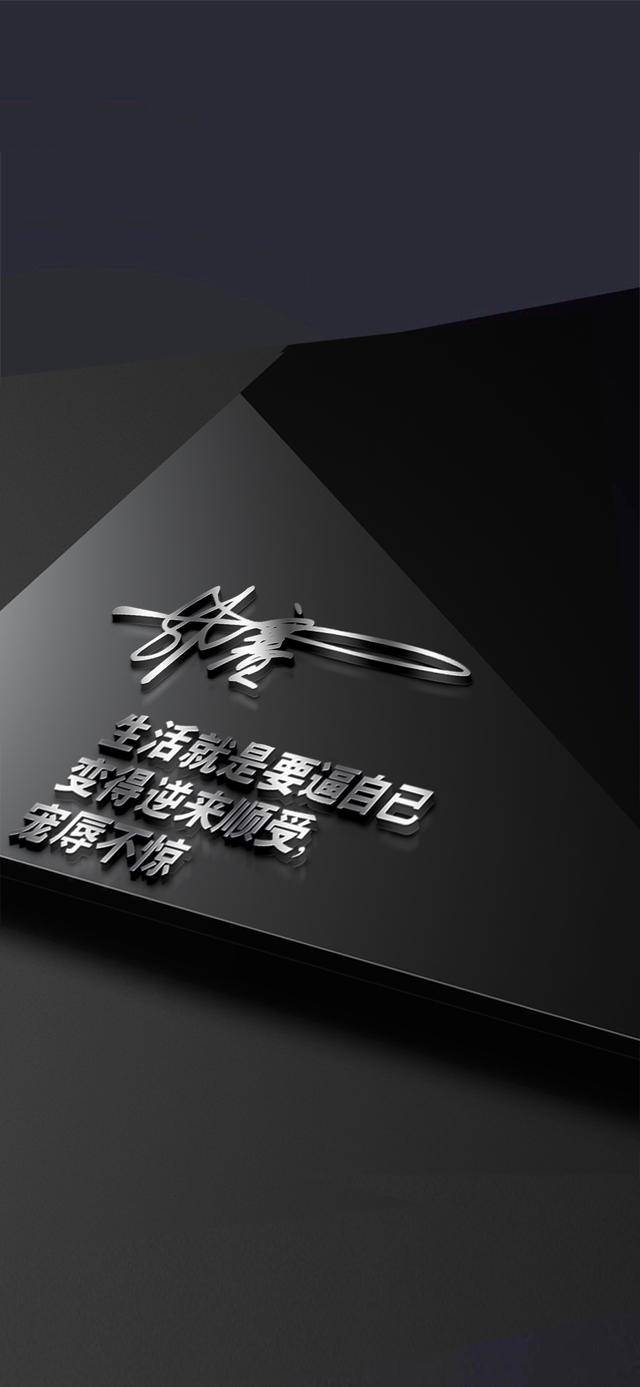 原创听说你准备换头像,25款3d立体黑色壁纸,银色字体让你心动