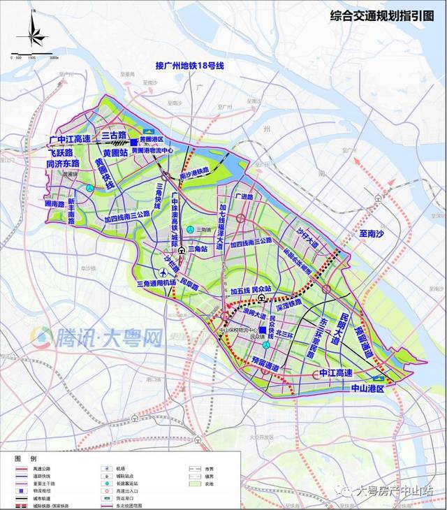 3,强化对外衔接,优化内部组织:通过改造与新建完善快速路网,规划民朗