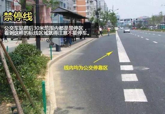 公交站标线