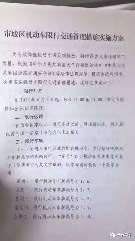 濮阳市城区自6月3日起开始限行,无期限限行你怎么看?