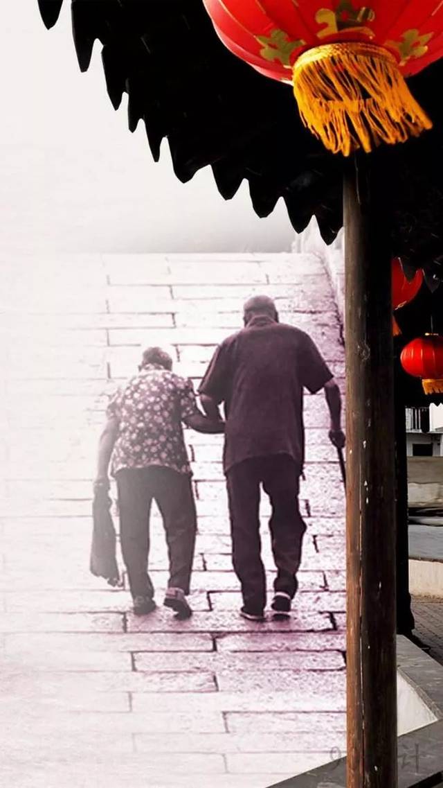 我从不羡慕街边拥吻的情侣, 我只羡慕夕阳下牵手散步的老先 .