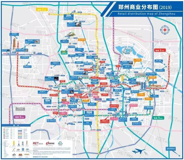 郑州商业地图b面 115家电影院及票房top20 32个知名休闲业态(文旅小镇