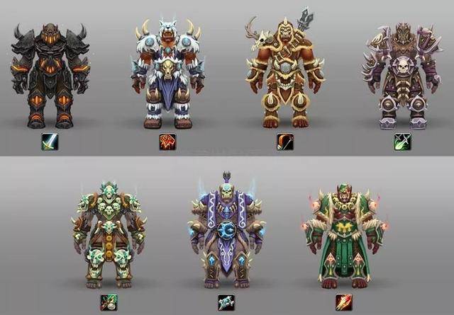 魔兽世界玩家手绘玛格汉兽人职业套装,种族职