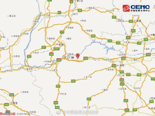 「三门峡地震」刚才，三门峡发生了大约3.0级的地震！