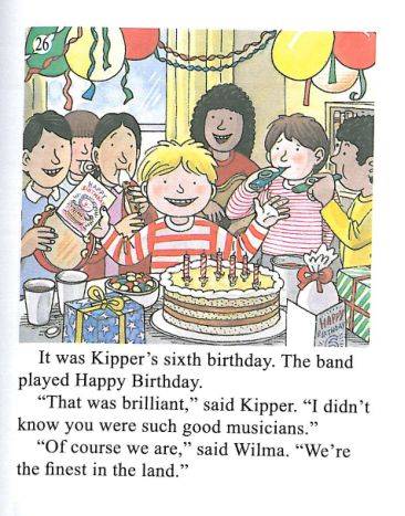 it was kipper"s sixth birthday. the band played happy birthday.