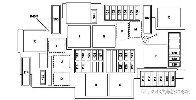 2018款奔驰(222)s320保险丝继电器盒位置说明