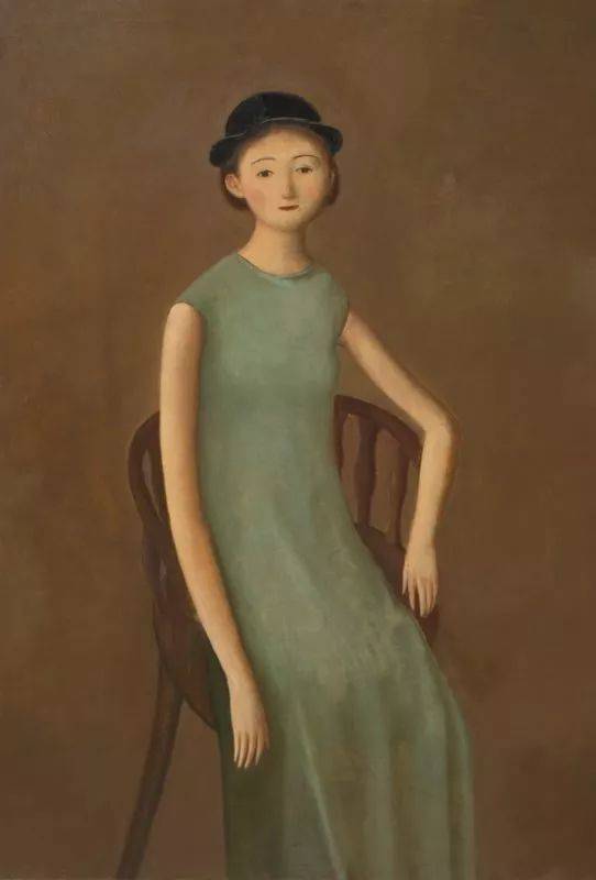 季鑫 《绿裙少女》 130×90cm 布面油画 2019年,售价:8.