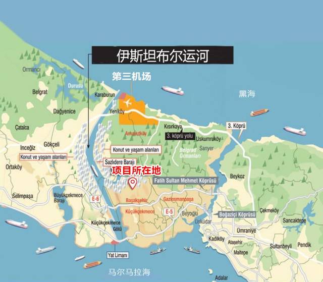 伊斯坦布尔运河项目将把伊斯坦布尔欧洲区一分为二,届时艾迪姆公馆