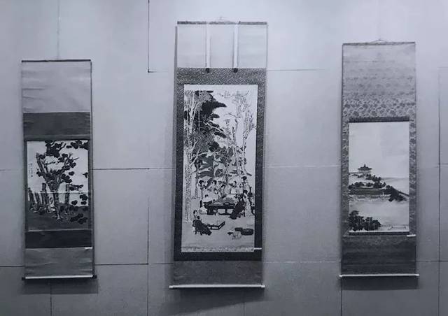 1956年法国巴黎近代美术馆"张大千画展"展场一角