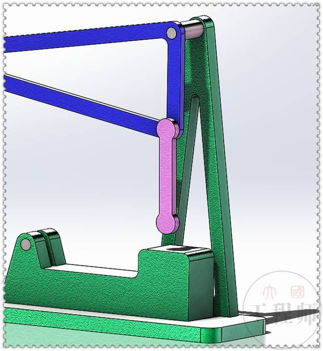 用solidworks设计的六杆压力机构