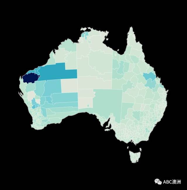 排名前10位的收入最高的地方政府区域均位于新南威尔士州和西澳大利亚