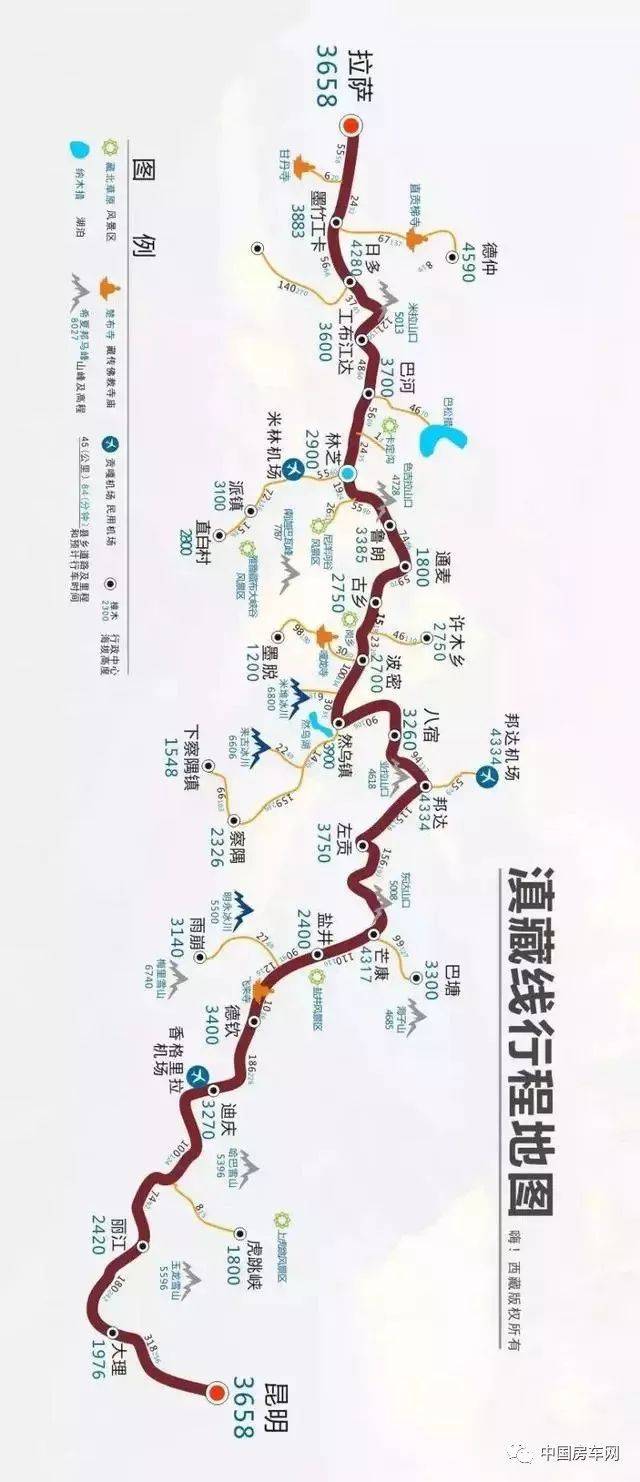 史上最全中国自驾游地图,不收藏后悔
