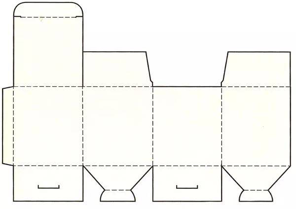 别扣式结构展开图 盘式包装结构设计  盘式包装盒结构是由纸板四周