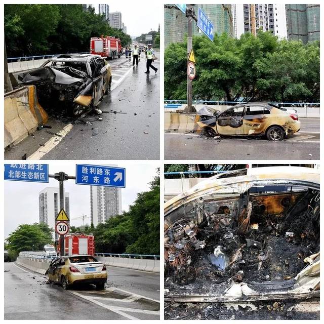 悲剧!一男子在柳州出车祸,不幸被烧身亡