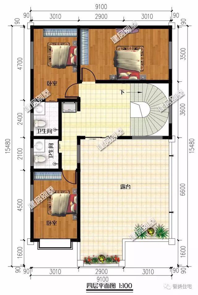 宽9米多的四层农村自建房,老家的新住宅,就流行这般建