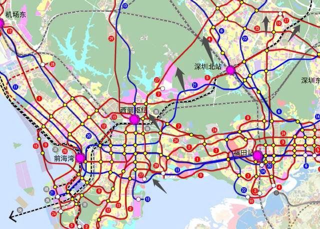 地铁22号线:龙华连接福田 根据《深圳市轨道交通线网规划(2016-2035)