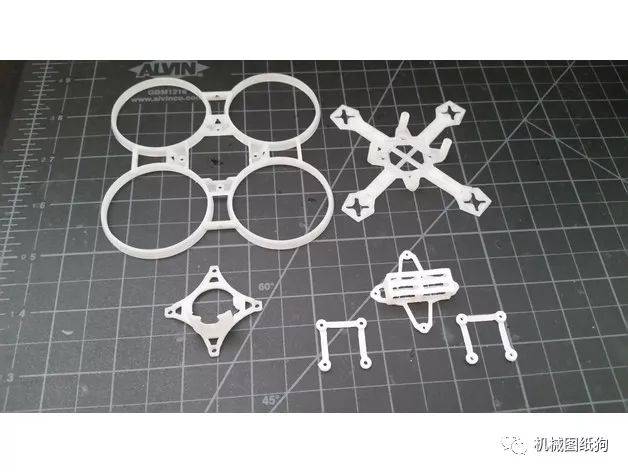 【3d打印】rakonheli 76mm无人机框架模型3d打印图纸