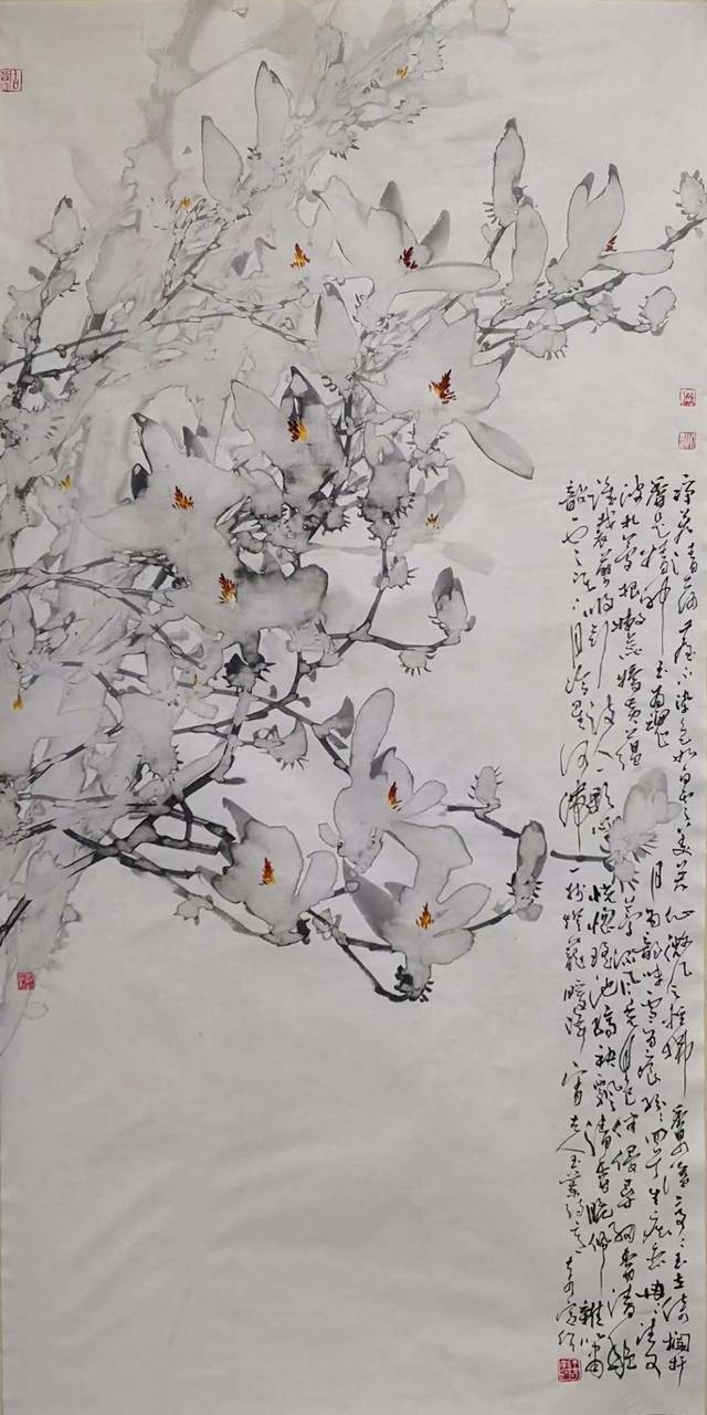 中国画名家——画家王奇寅新水墨花鸟画欣赏