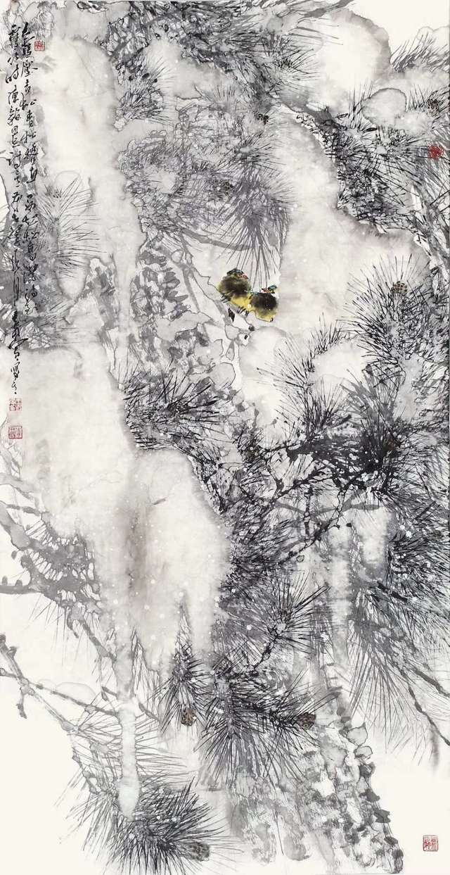 中国画名家——画家王奇寅新水墨花鸟画欣赏