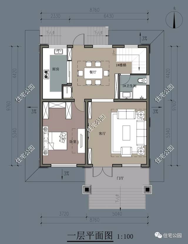 8×9米简欧住宅,占地仅95平,专属小户型的精致与舒适