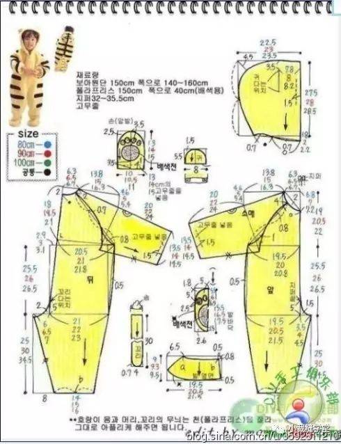 宝宝哈衣|连体衣裁剪图集合