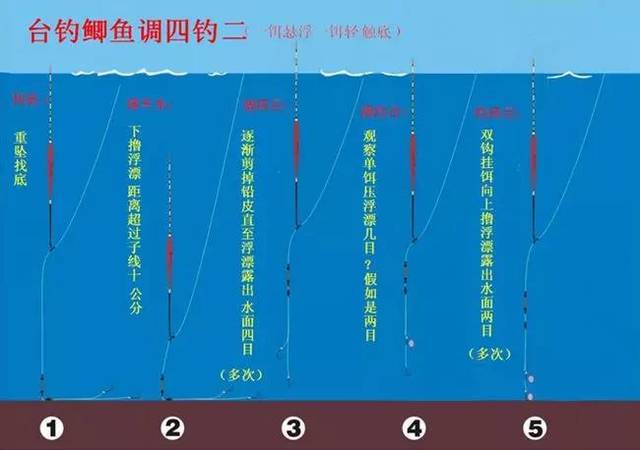 海钓钓鱼技巧图解丨钓鱼调漂全过程详细图解