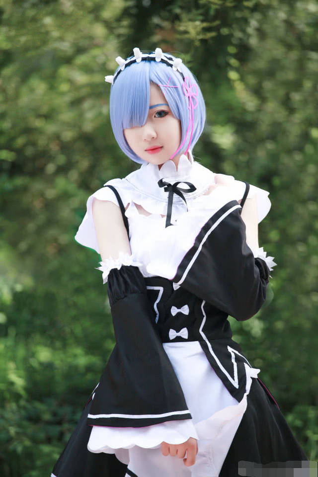 cos:白丝女仆蕾姆,想做你心中的小可爱
