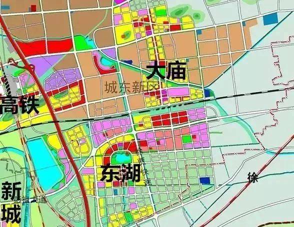 目前价格已释放 从上面徐州城市总体规划图放大看东湖新城部分,可以