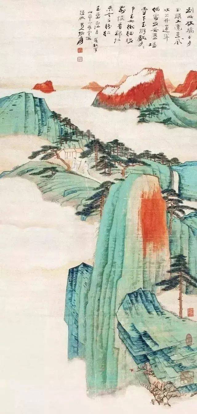 名画欣赏张大千画云海