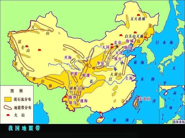 我国的地震活动主要分布在五个地区的23条地震带上.