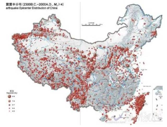 中国四大地震带和23条地震带分布图详细介绍