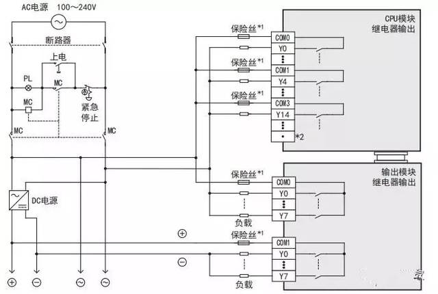 三菱fx5u plc模块硬件接线图