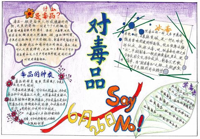 6·26国际禁毒日|新雅街禁毒手抄报大赛作品出来啦,快