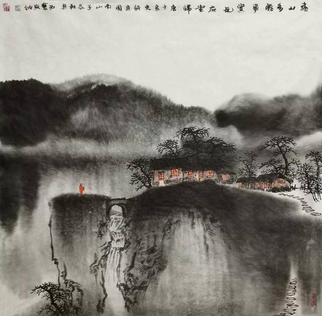 禅心入画:赵春秋新水墨作品欣赏