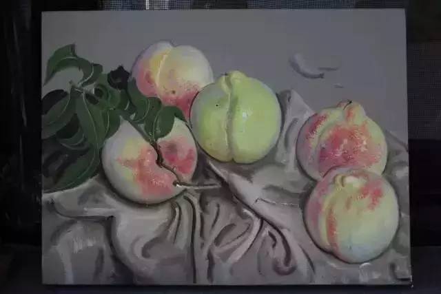 忻东旺 石榴 40cm×30cm 油画 2011年.