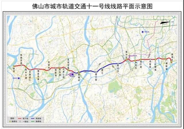 最新佛山11号线示意图(来源:地铁族) 广州地铁19号线 今年初,南海已