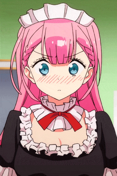 漫有GIF#丨粉长直!公主辫!老师是真的可爱!--桐须真冬