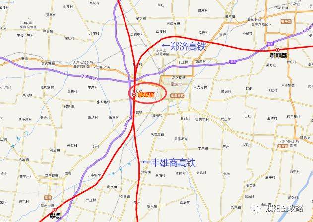 距离阳谷县城约15公里,规划为两县共用车站 台前东站位置示意图▼