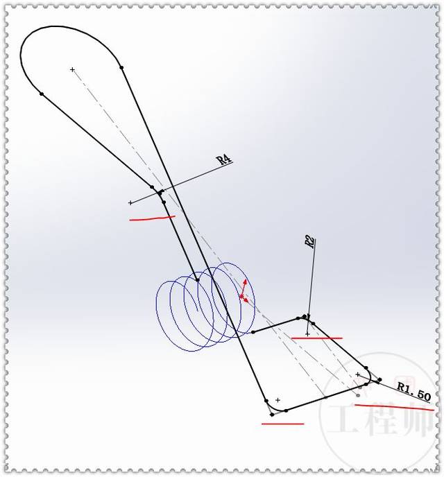 用solidworks建模一个弹簧夹子