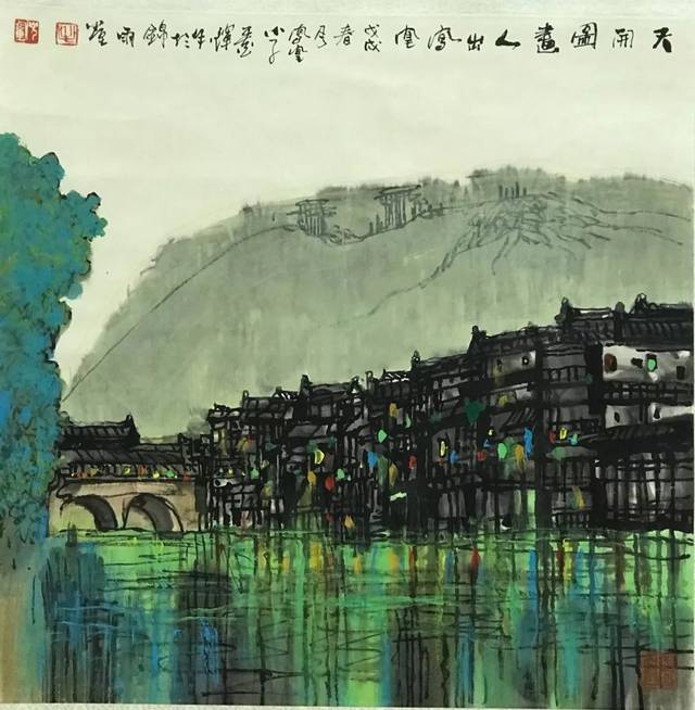 彩墨湘西—凤凰小子毛光辉的现代彩墨2019岭南画展将于8月3日举办