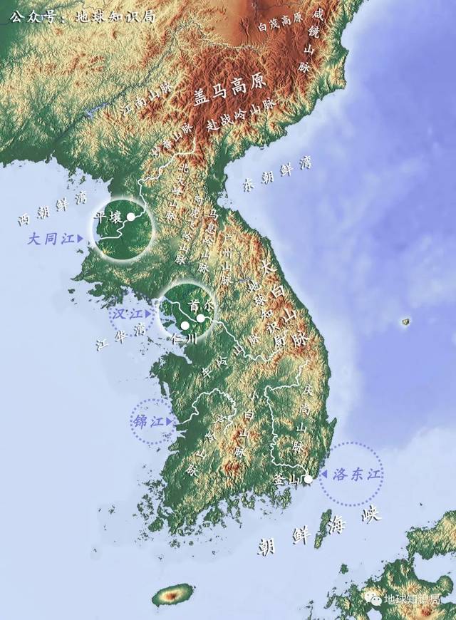 打开韩国的卫星图,会发现看上去不大的韩国大部分国土皆为山地丘陵