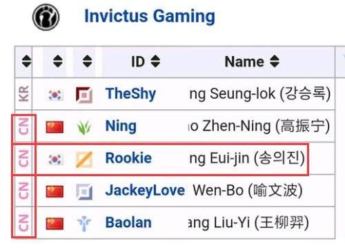 Rookie已经拿到中国国籍?官方资料已更改,