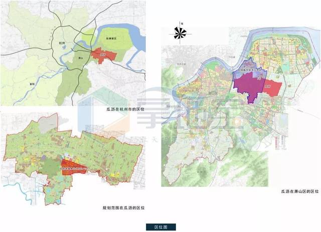 规划范围 萧山区瓜沥镇老城单元用地四至范围:北至八柯